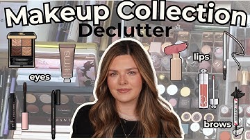 Makeup Collection DECLUTTER! Eyeshadow Palettes, Brows, Mascara, Eyeliner, & Lip Products ✨ Part 2