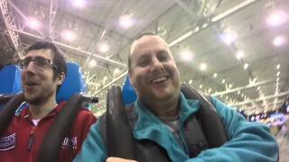 at the ix indoor amusement park on the MEGA BOUNCE with rob