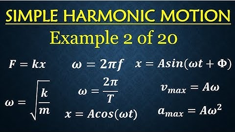 How to Solve S.H.M problems in physics - Example 2 of 20