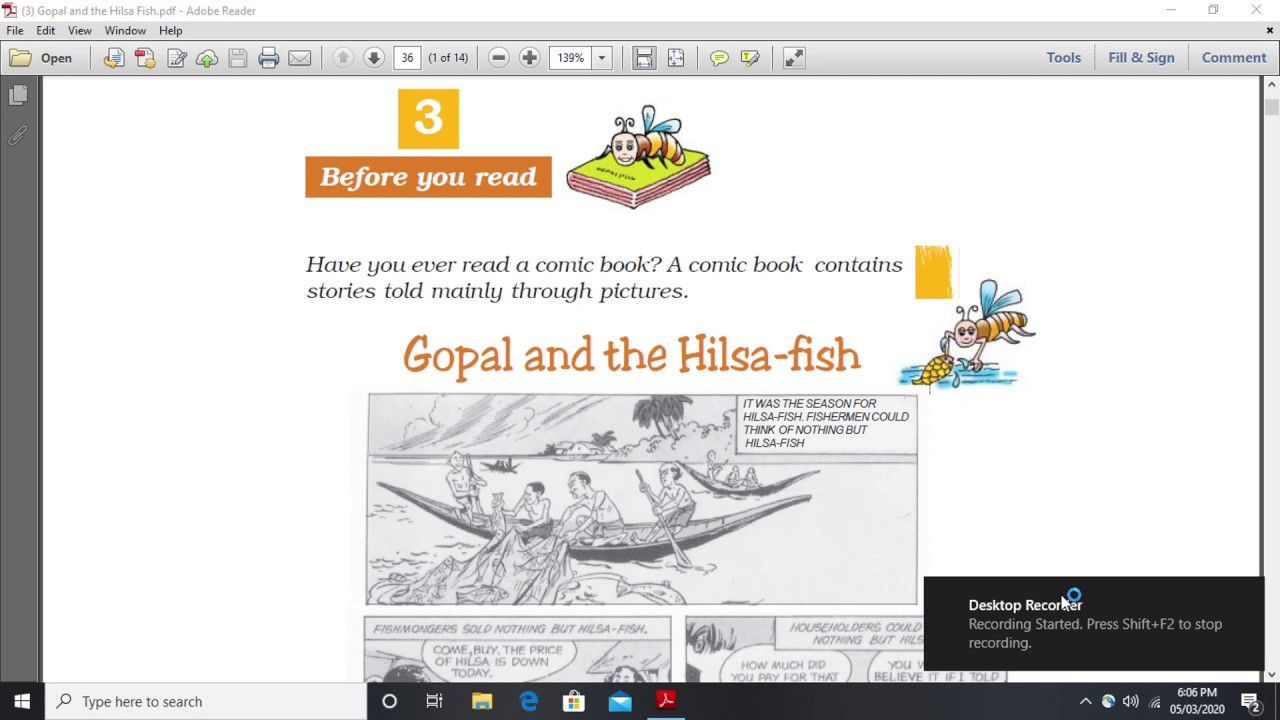 Ncert Class 7th English Ch 3 Gopal And The Hilsa Fish Youtube