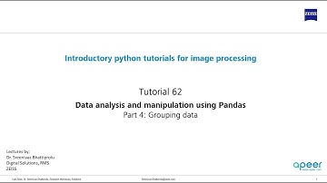 Tutorial 62 - Data analysis using pandas - Grouping data