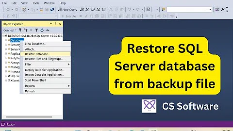 How to Restore a SQL Server Database from a Backup File