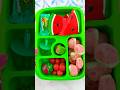 Packing School Lunch with CANDY Food *BENTO Box* Satisfying Video ASMR! 🍉🍉🍭 #shorts #asmr