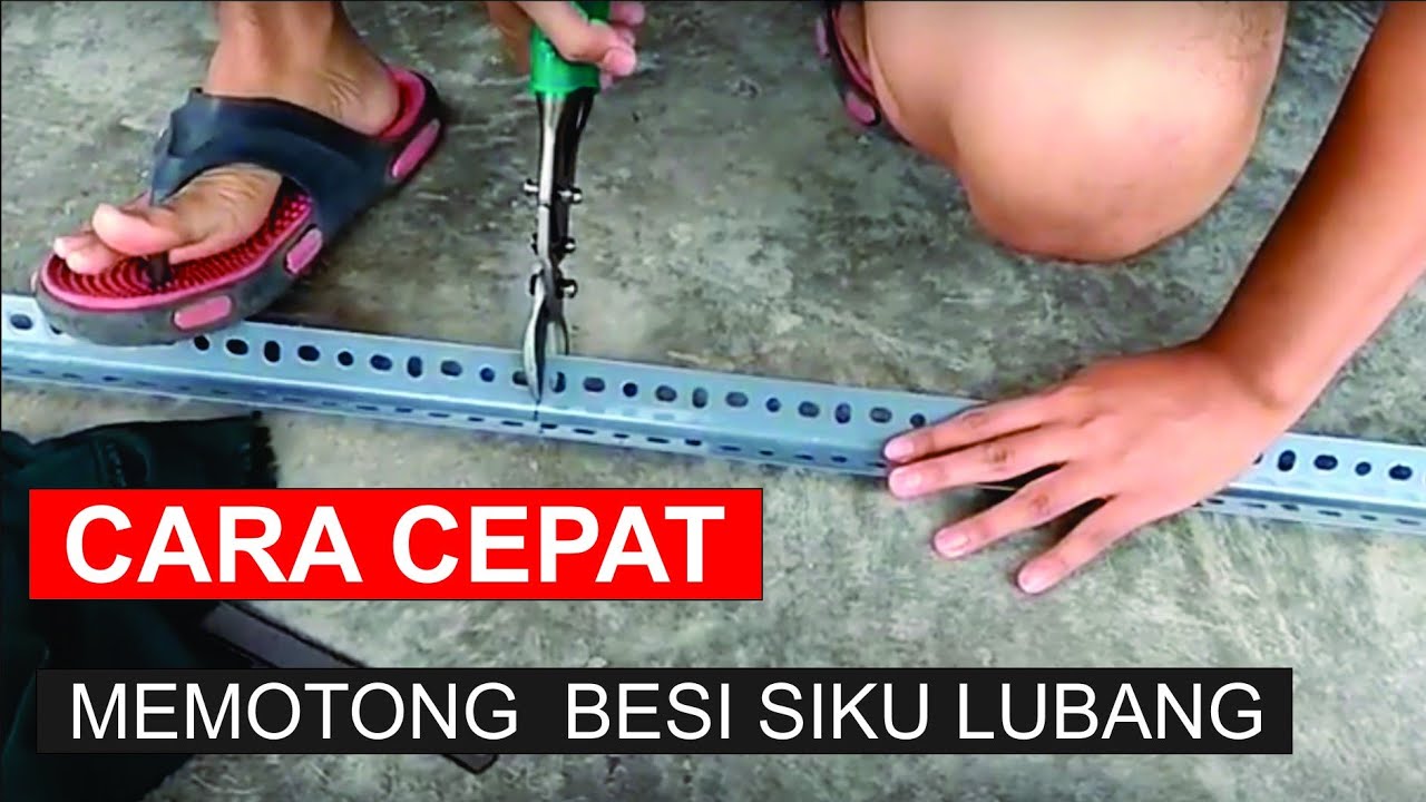  Cara  Cepat Memotong  Besi  Siku  Lubang  YouTube