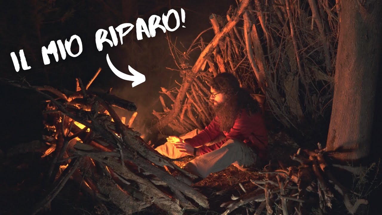 Notte SOLO nel BOSCO a 0° - NO Sacco a Pelo, NO Tenda - Survival