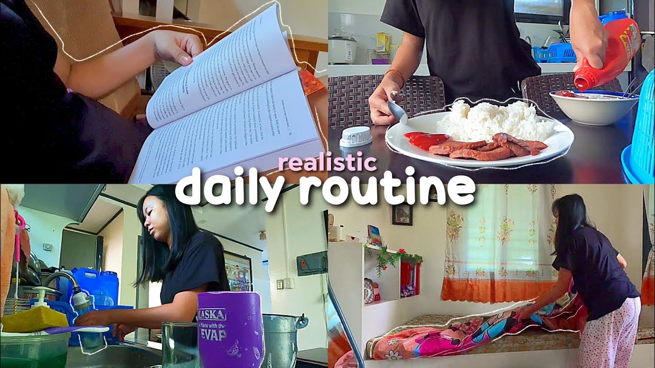 REALISTIC DAILY ROUTINE | morning routine, house chores, cleaning - YouTube