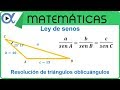 📐 LEY DE SENOS 👉 Resolución de Triángulos Oblicuángulos (Dos lados y un ángulo)