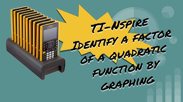 TI-Nspire, Identify a factor of a quadratic function by graphing.