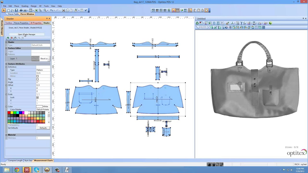 Optitex Virtual Bag Software - YouTube