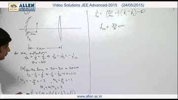 IIT-JEE Advanced 2015 Video Solution by ALLEN – Physics (Paper-1) Q. No. 04,05 (Paper Code-6)