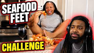 She Ate a Giant Seafood Boil Using Only Her Feet!