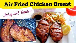 JUICY AIR FRYER SOY HONEY GARLIC Chicken Breast Recipe.How to make Air fried Chicken Breasts.HEALTHY