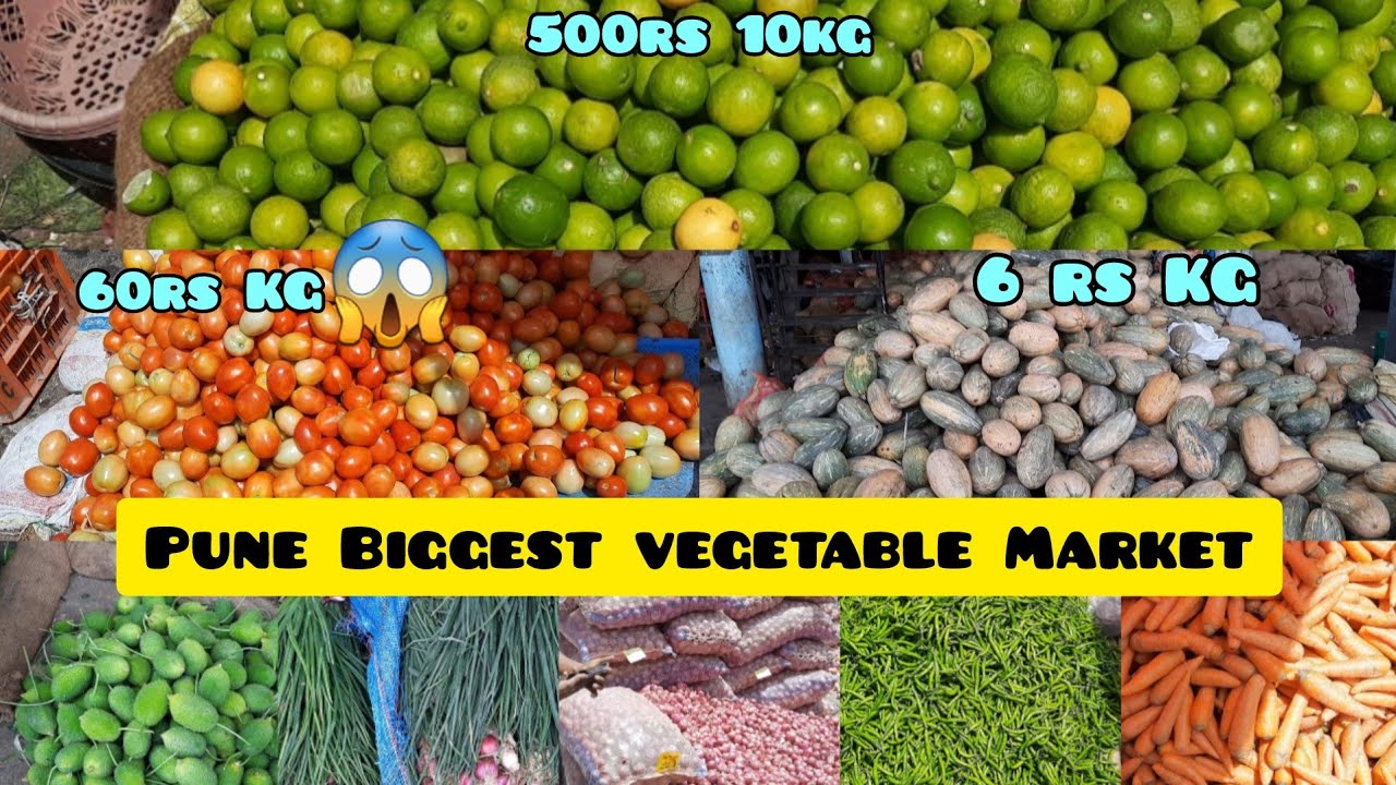 Pune Biggest Vegetable Market Yard Latest Wholesale sabji rates in