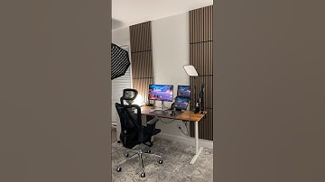 Installing walls panels from Costco to my desk setup🔥 #desksetup #desk #desktour #installation