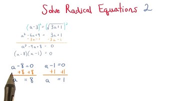 Solve Radical Equations 2 - Visualizing Algebra