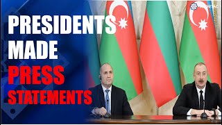 President Ilham Aliyev and President Rumen Radev made press statements Resimi