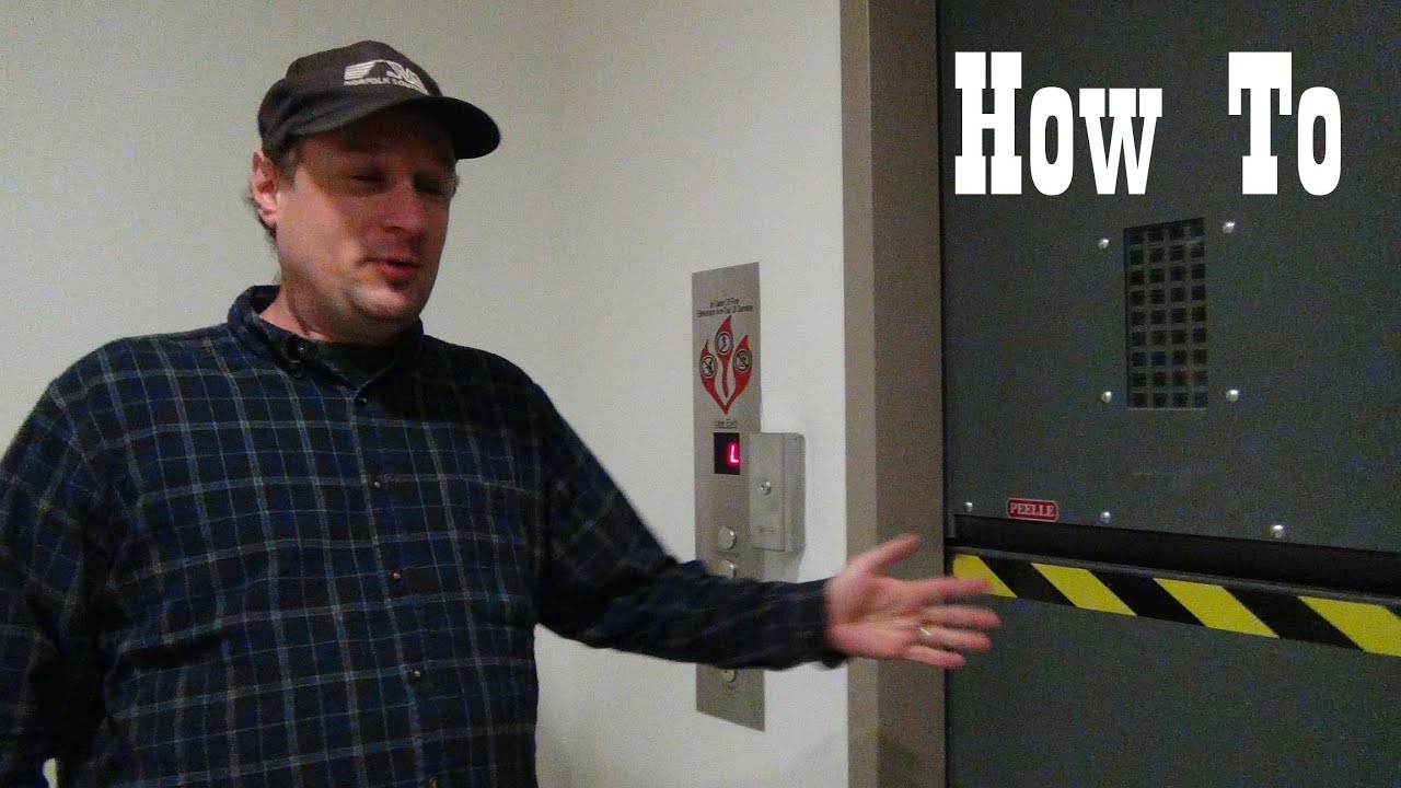 How to operate a freight elevator with motorized doors