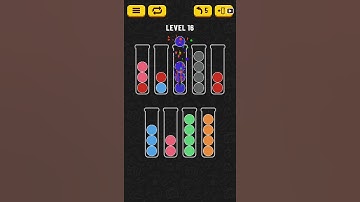 Ball Sort Puzzle Level 16 | Puzzle Game  | Complete Level