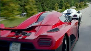 Гонка на трех Koenigsegg Agera. Момент из фильма Жажда скорости