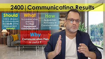 IPPF: IIA Standard 2400 series : Communicating Results