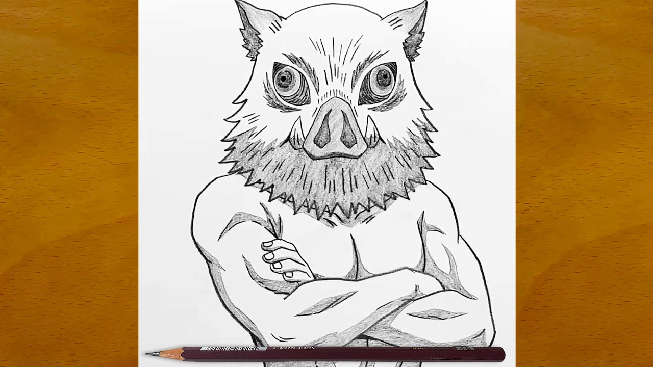 Drawing Inosuke Hashibira || Demon Slayer Sketch || Easy Anime Drawing