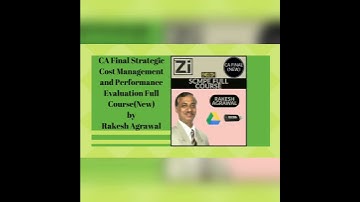 CA Final Strategic Cost Management and Performance Evaluation Full Course By Rakesh Agrawal Details