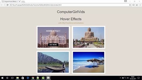 Hover Effects With CSS3 In Hindi Part 1