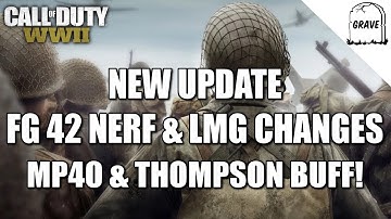 Call of Duty WW2 New Update FG 42 Nerf And MP40 Buff! (Dec.21)