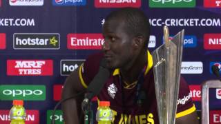 WESTINDIES Captain Press Conference after Winning 2016 WT20