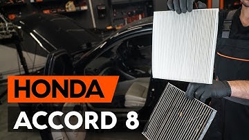 Hoe een interieurfilter / pollenfilter vervangen op een HONDA ACCORD 8 (CU2) [HANDLEIDING AUTODOC]