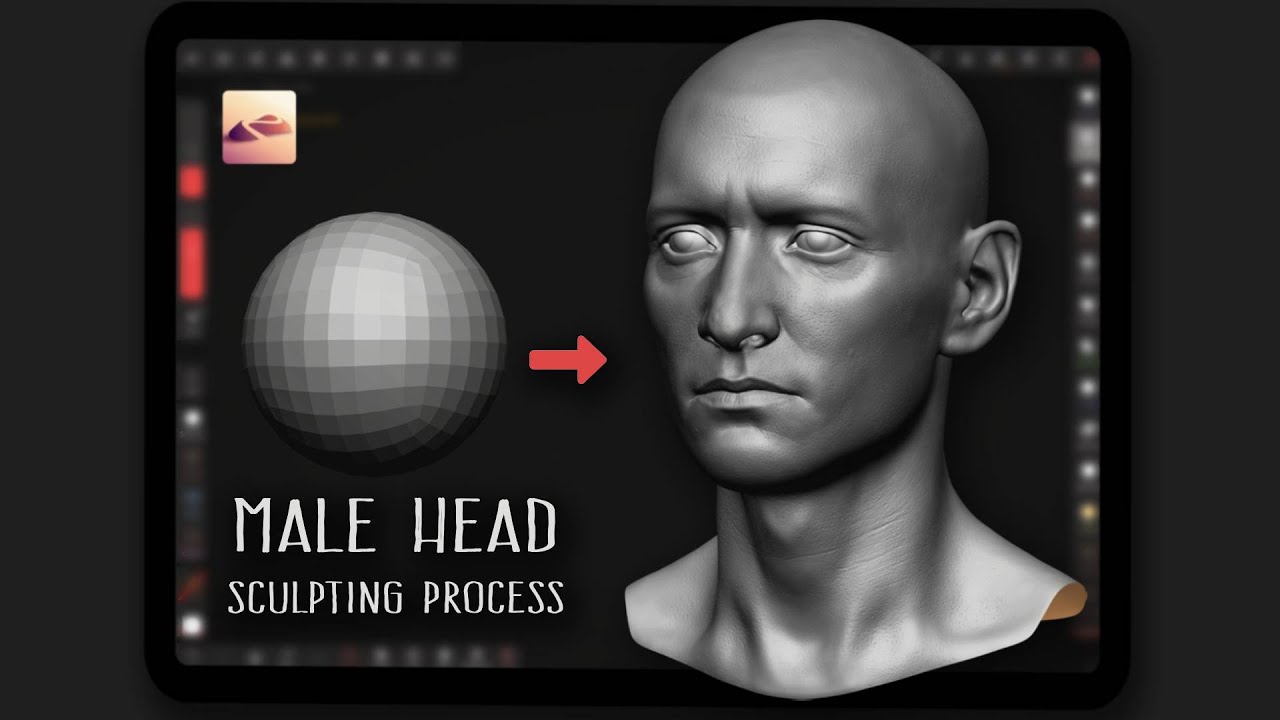 Male Head Sculpting Process | Nomad Sculpt Tutorial - YouTube