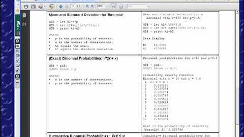 MINITAB 3 Help Part A