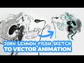 We love how much personality fred blunt gave to this john lennon and it came to life animated moho