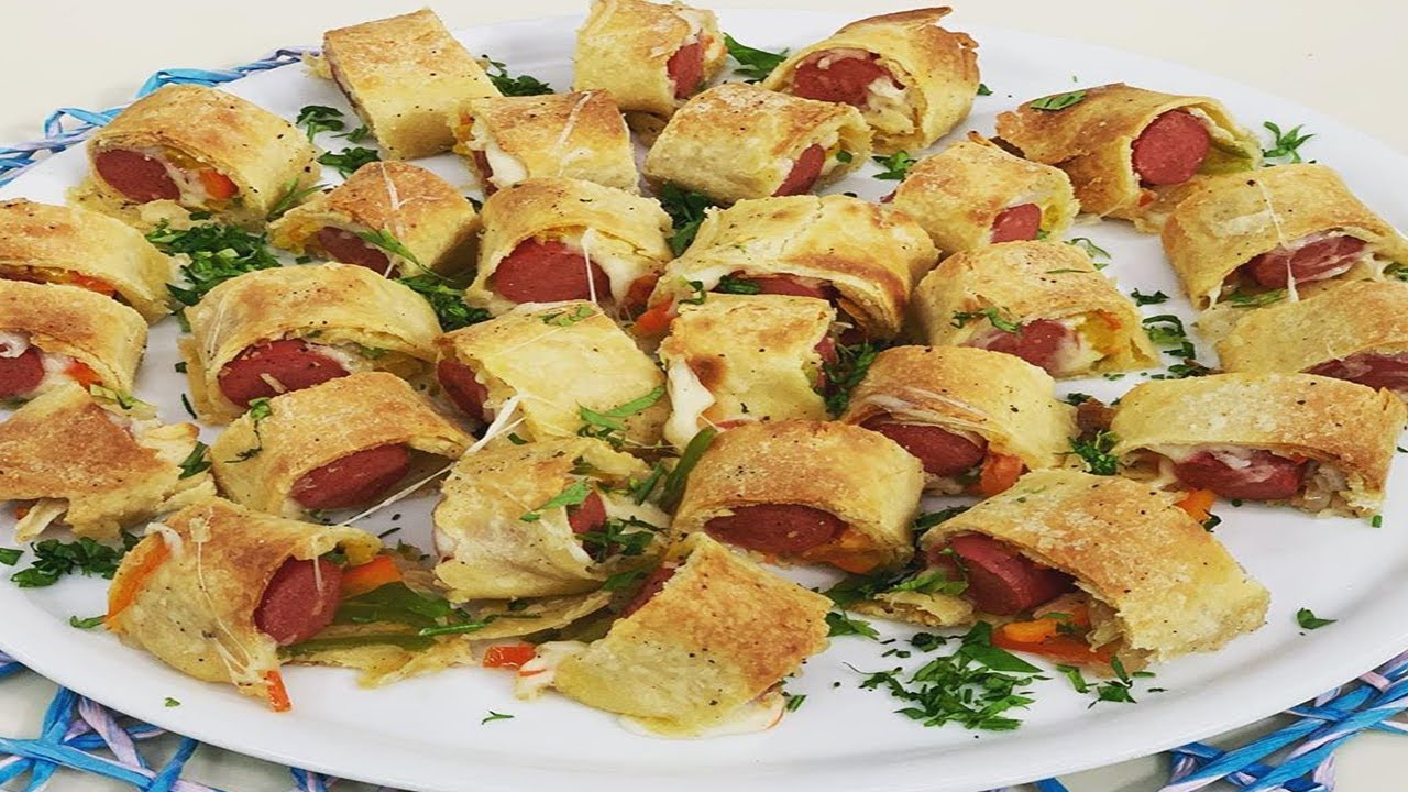 طريقة عمل رولات الرقاق الطري بالسوسيس | العزومة مع الشيف فاطمة أبو حاتي