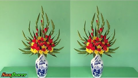 Cắm Bình Hoa Lay Ơn Đơn Giản || Cắm Hoa Ngày Rằm