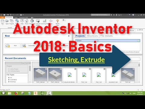 8.1-Autodesk Inventor Basics - Sketching and Extrude command