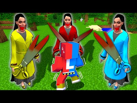 口裂け女3姉妹と恐怖の逃走中サバイバルをした結果…⁉️👻【マイクラ マインクラフト】ぽっぴんず