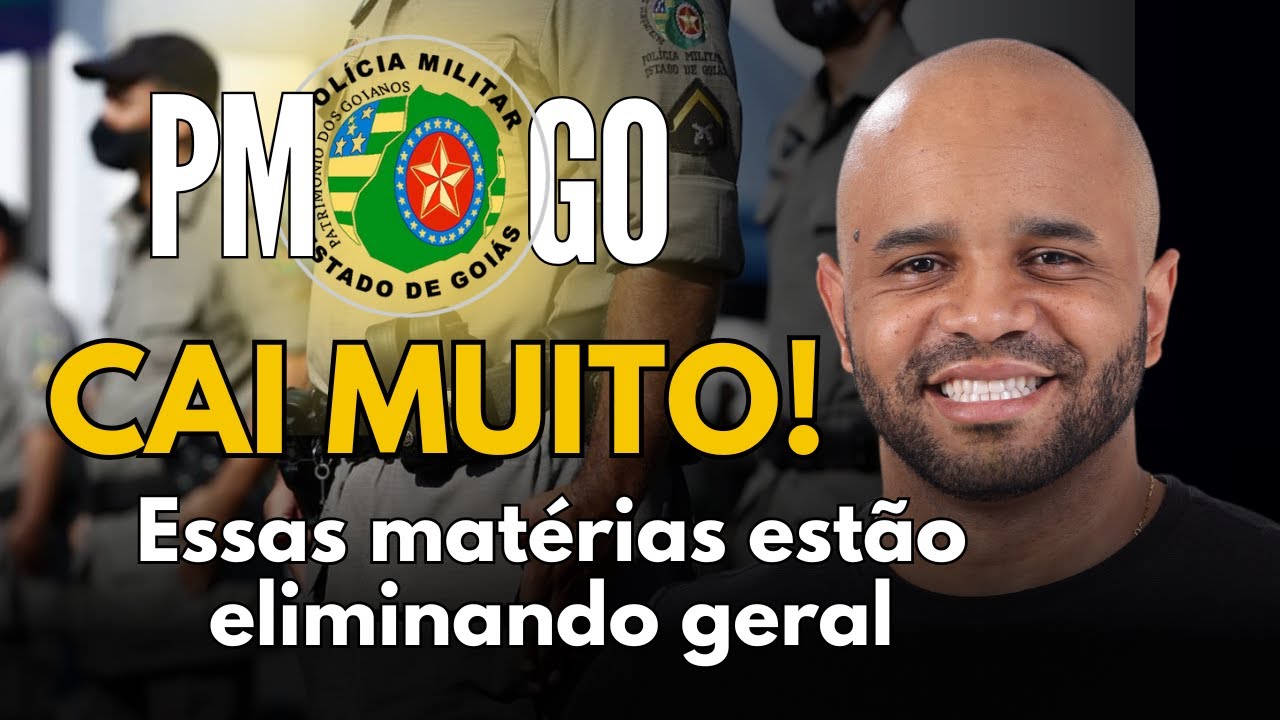 ⚠️O que cai na prova da PM-GO? Veja as matérias que mais reprovam candidatos!