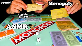 ASMR Edible Monopoly Money Game Prank *Not Real Fake* Eating Mukbang Roleplay Jerry Playing