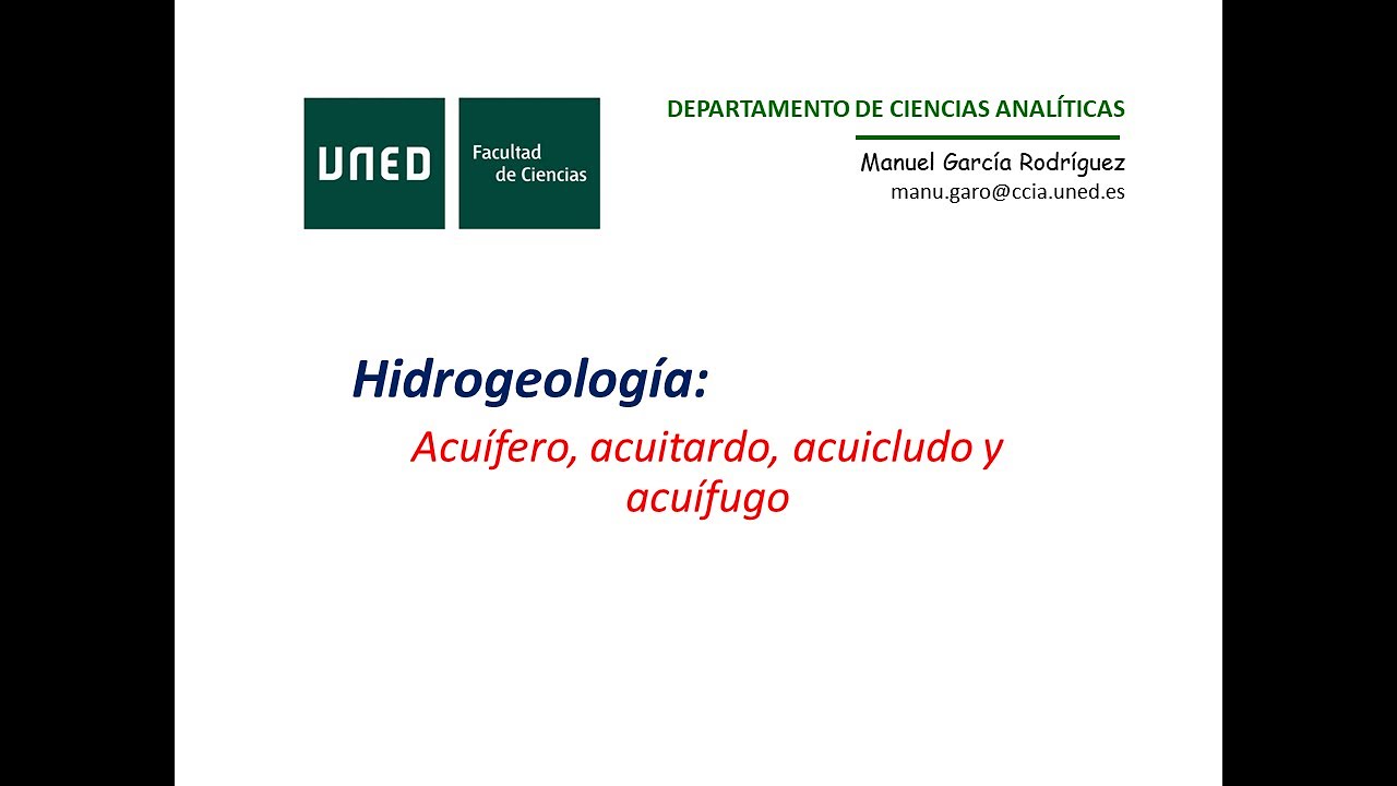 Acuífero, acuitardo, acuicludo, acuífugo