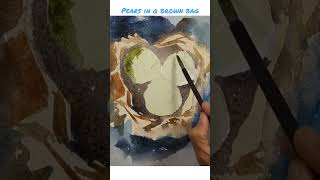 Pears In A Bag, Watercolour