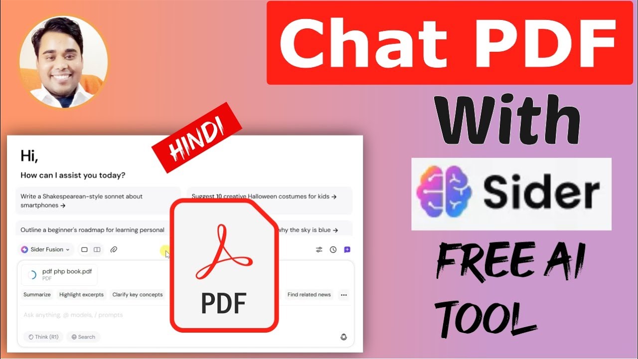 How to pdf chat with sider ai tool | Pdf chat with sider ai tool free in hindi