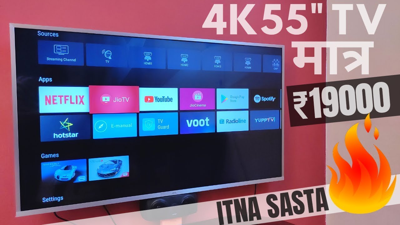 iFFALCON TV 55 Inch Review | Best 4K TV in India | 55K2A Smart Android ...