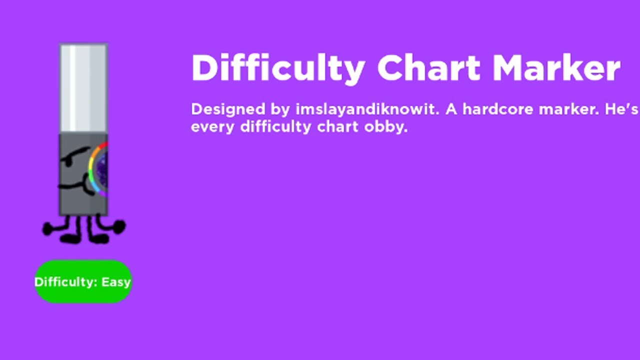 How to get DIFFICULTY CHART MARKER (easy) in Find the Markers - YouTube