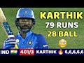Dinesh karthik massive batting 79 runs  ind vs sa 2nd odi match 2009  shocking batting ever