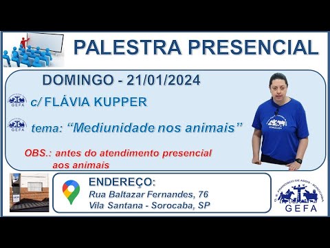 Assista: Palestra Presencial - c/ FL�?VIA KUPPER (21/01/2024)