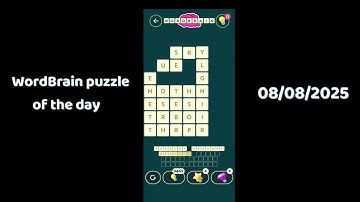 Wordbrain Daily Challenge August 8 2025 | Wordbrain Puzzle of the day Answers