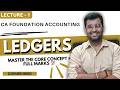Ledger Explained from Scratch ✅ | Posting Entries &amp; Balancing Accounts | CA Foundation Accounts