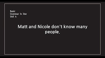Unit 6 Basic Grammar In Use