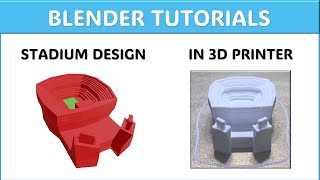 Blender Tutorials | Football stadium design - 3D printer